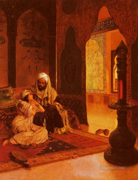 アラブ Painting - 農場のお気に入り アラビアの画家 ルドルフ・エルンスト
